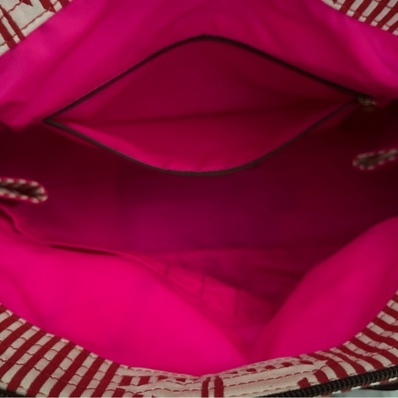 Dooney & Bourke Red and White Sailboat Tote Bag - Picture 9 of 9